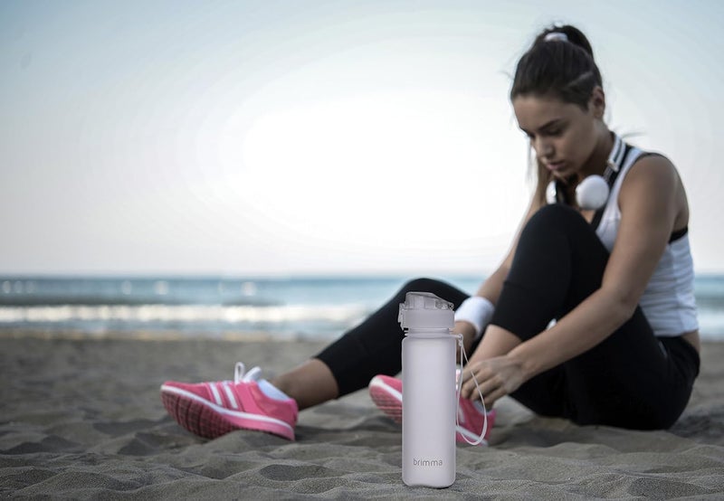 Brimma Premium Sports Water Bottle with Leak Proof Flip Top Lid - Eco Friendly & BPA Free Tritan Plastic - Must Have for The Gym, Yoga, Running, Outdoors, Cycling, and Camping - Image 2